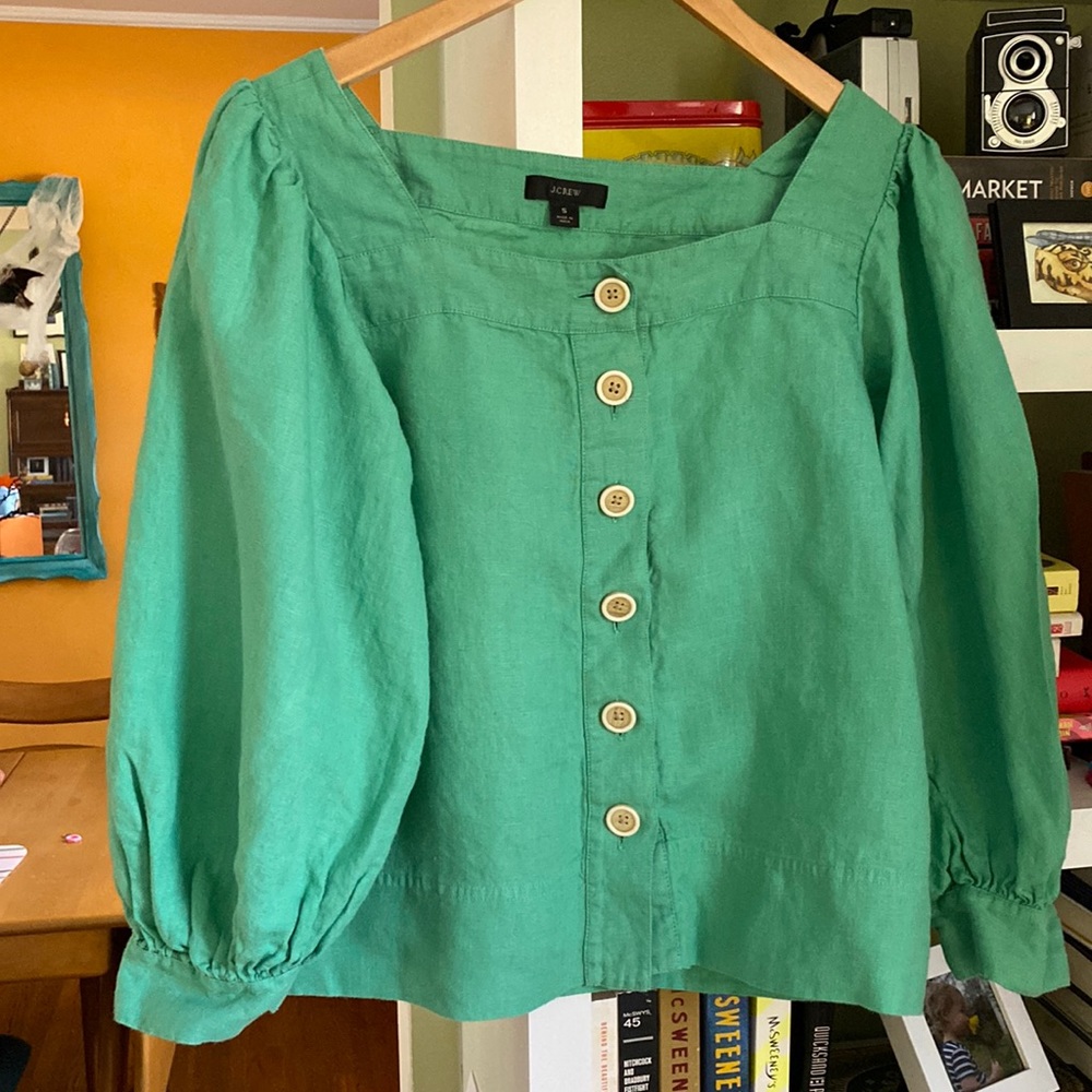 J. Crew boho style linen shirt
